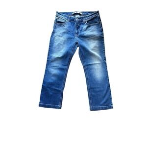 Gap Boot‎ Cut Cropped Stretch Jeans Size 8 Blue Denim Womens